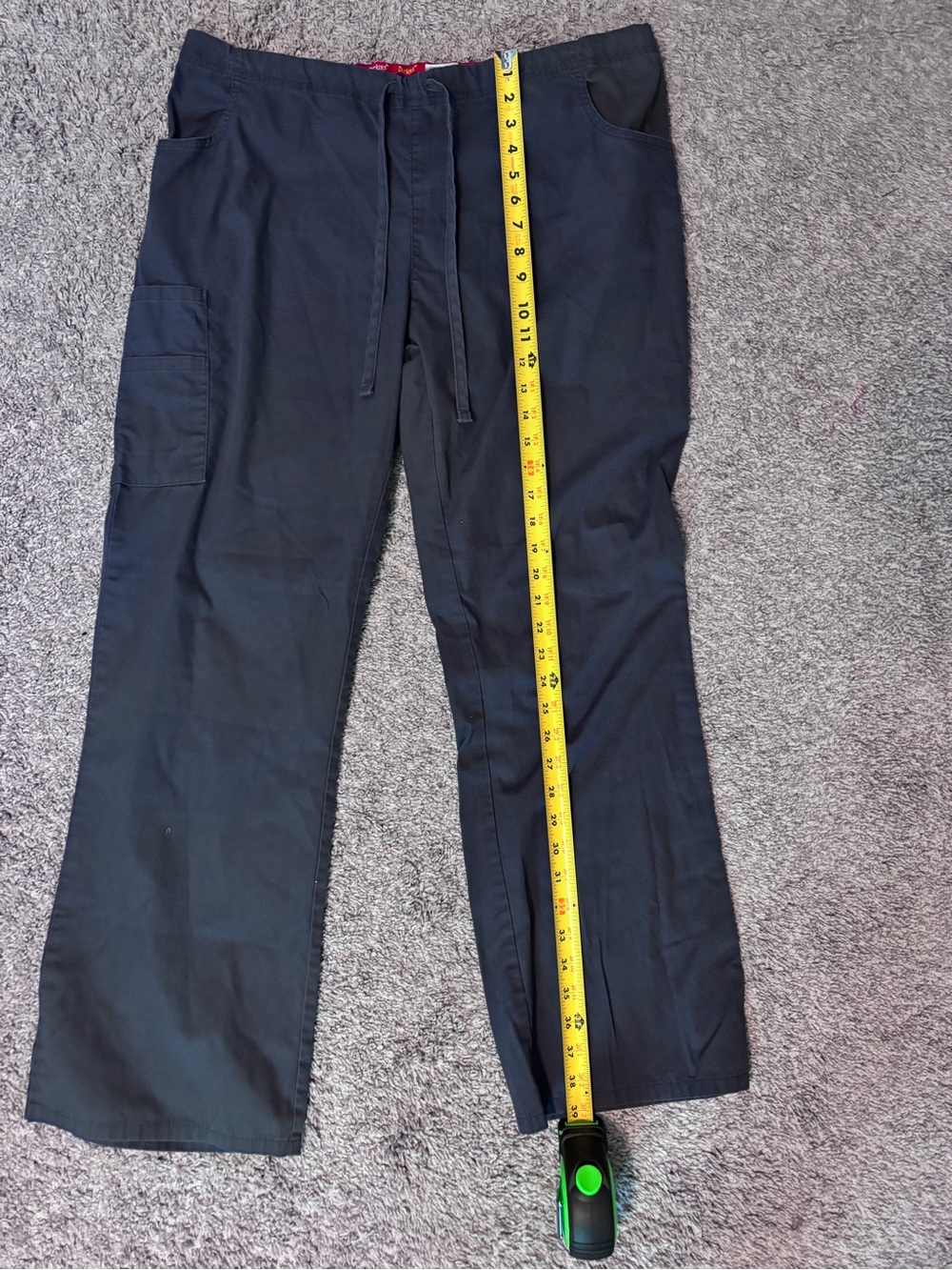 Dickies Black Cargo Drawstring Medical Pants Size Large - Picture 9 of 11